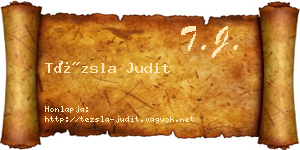 Tézsla Judit névjegykártya